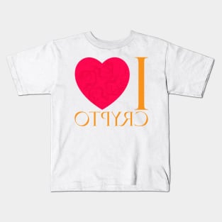 I LOVE CRYPTO Kids T-Shirt